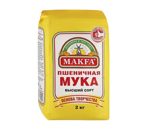 Мука пшеничная в/с Макфа, 2 кг