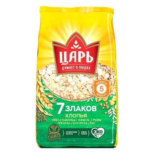 Хлопья Царь 7 злаков, 400 г
