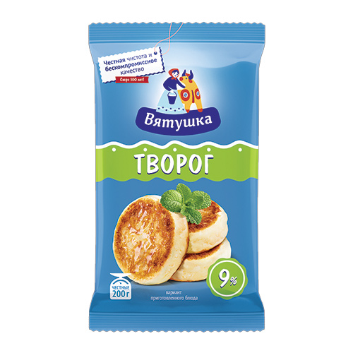 Творог Вятушка 9%, 200 г, Кировский молочный комбинат