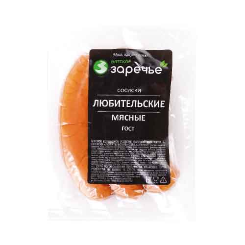 Сосиски Любительские, 1 кг, Заречье