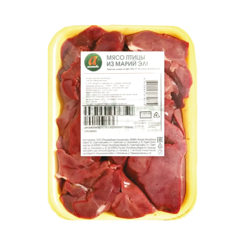 Печень куриная замороженная, 500 г, Акашево