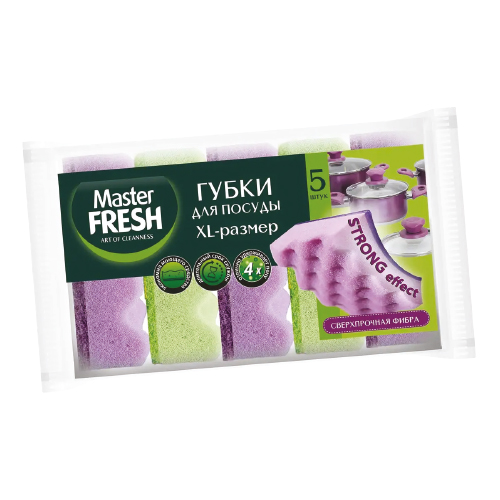 Губка для посуды Мастер Фреш XL, 5 шт