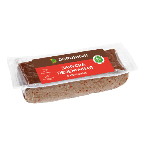 Закуска печеночная с морковью к/в в/у, 300 г, Дороничи