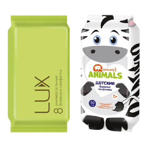 Cалфетки влажные SMART MIX, 8 шт