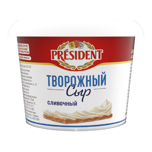 Сыр творожный Президент с травами 54%, сливочный 56%, 140 г, БЗМЖ