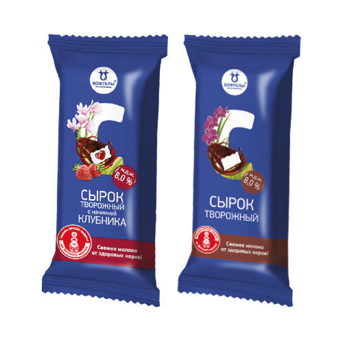 Сырок творожный в глазури, 50 г, Вожгалы, БЗМЖ