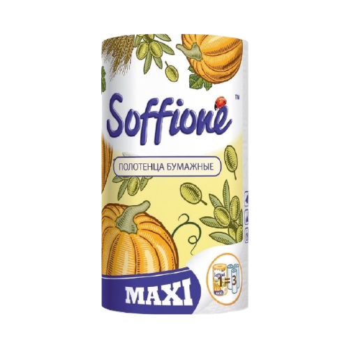 Полотенца бумажные Soffione макси, 2 слоя, 1 рулон
