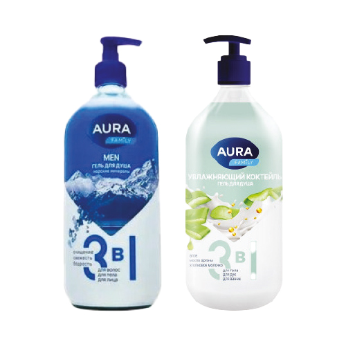 Гель для душа Аура Femily, 1000 мл