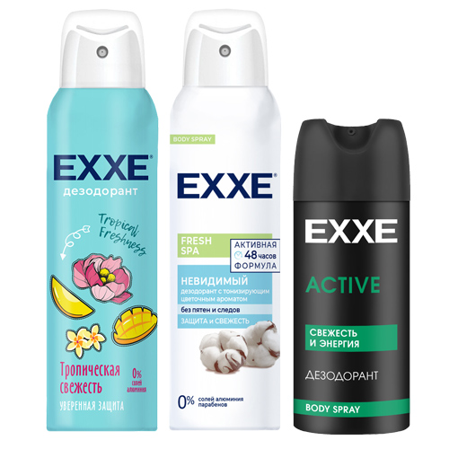Дезодорант-спрей женский EXXE, 150 мл