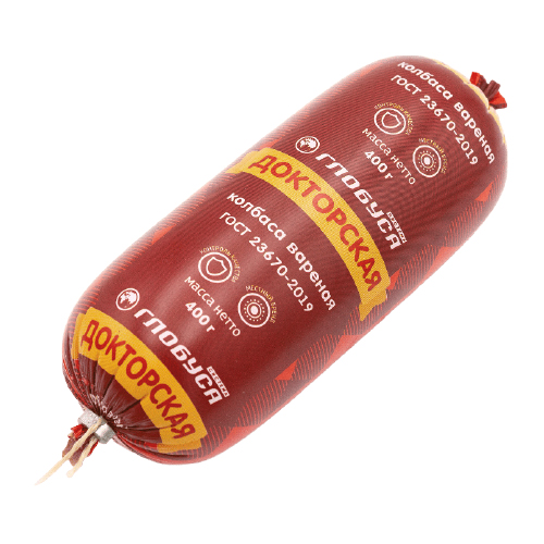 Колбаса вареная Докторская, Система Глобус, 400 г