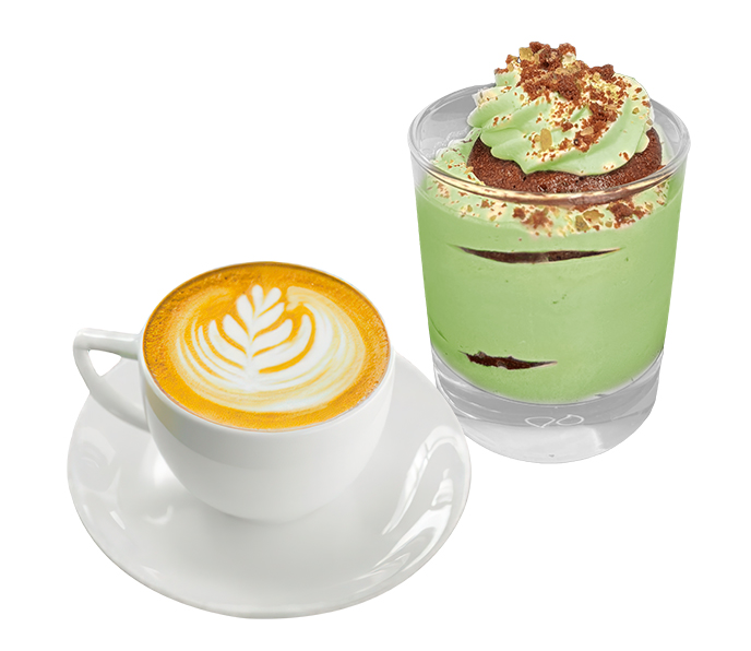 Кофе «Капучино», 150 мл + Трайфл фисташка, 150 гр
