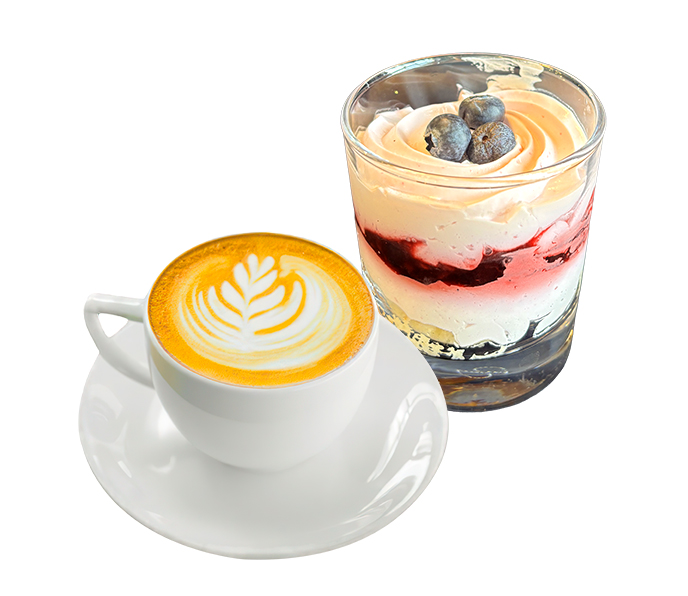 Кофе «Капучино» или «Американо», 150 мл + Трайфл «Лесная ягода», 130 гр